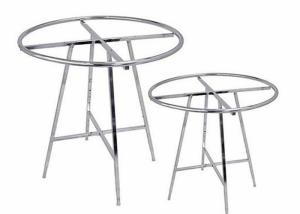 China 201 Mirror Stainless Steel Round Shop Display Stands / Retail Store Fixtures wholesale