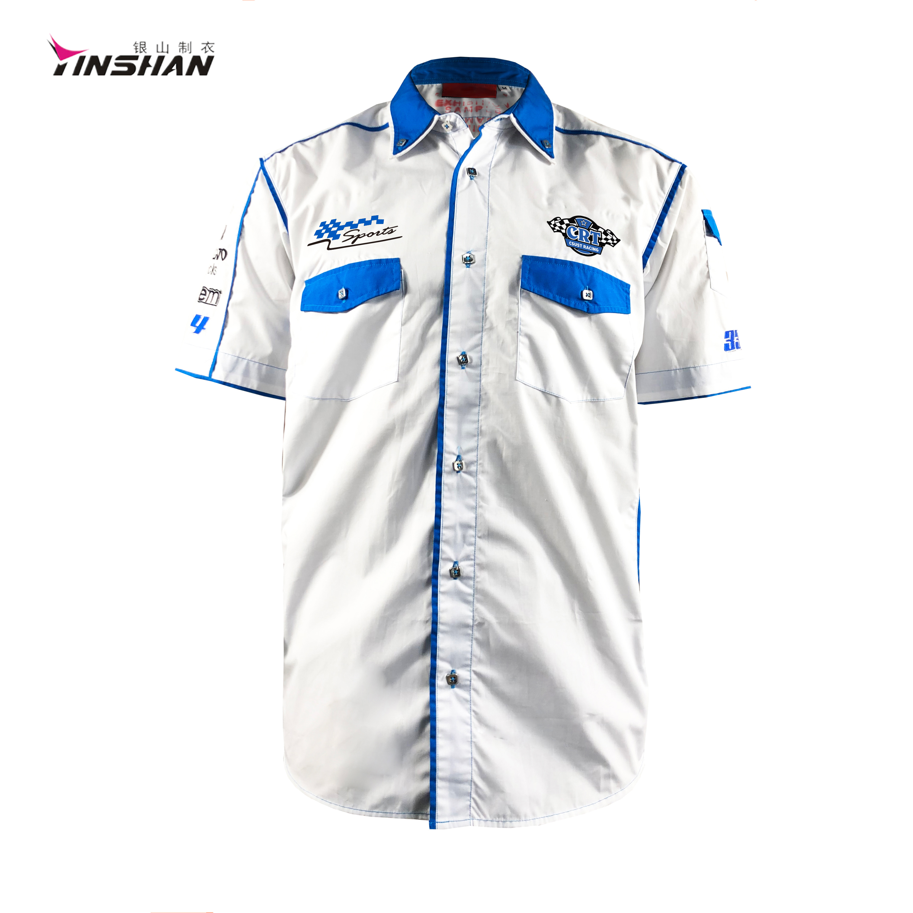 Custom Request Printing Sublimation Men's Racing T-shirt with Customized Color Design