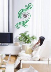 Home Decor Flower Acrylic Decorative Wall Sticker Clock 10D053