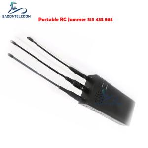 China 10 Watts Car Remote Signal Jammer 8000mAh RC315 RC433 RC868 Omni Antenna wholesale