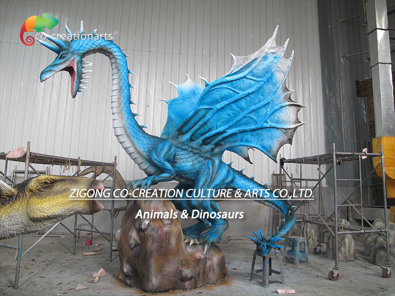 Waterproof Lifelike Dragon In Theme Park Attraction