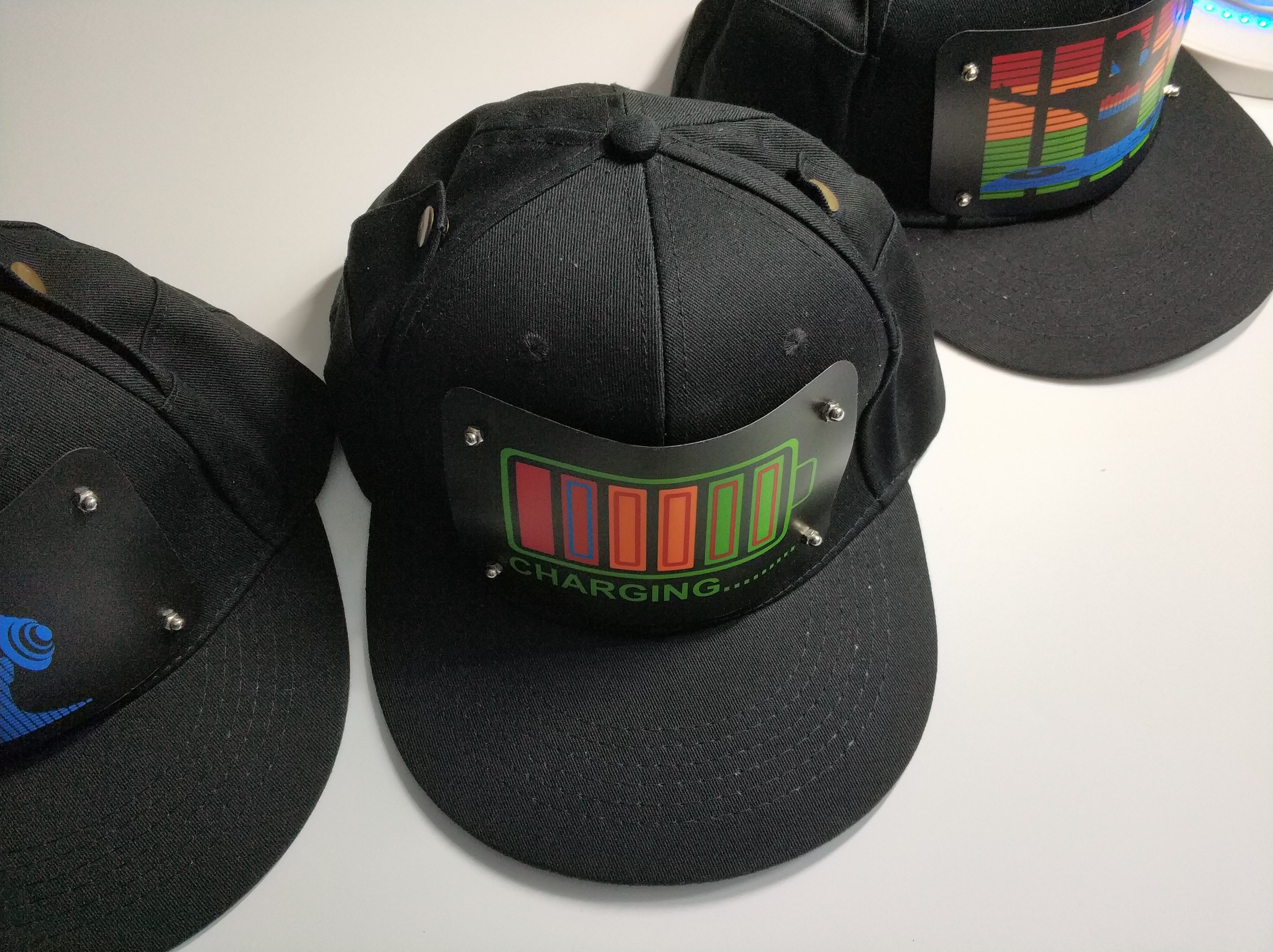 China supply customized flashing el hats music activated led caps with wireless inverter high brightness