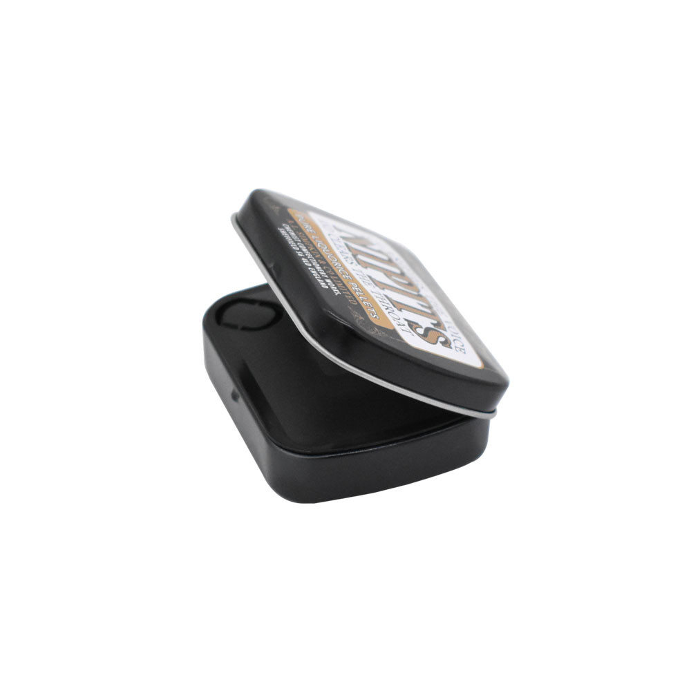 Small Tin Box with Hinged Lid Mini Tin Containers Pepermint Metal Tins