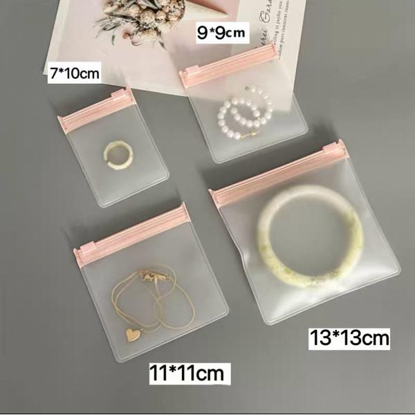 Biodegradable Transparent Jewelry Bag Jewelry Bag Plastic Soft Plastic Bag Jewelry Storage Bag Pinch Ziplock Bag Factory Direct Sales