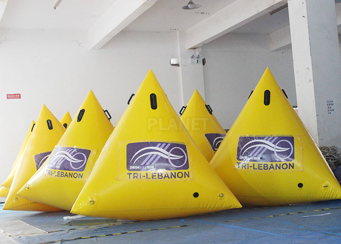 Customized Inflatable Race Buoys Green / Yellow / Blue 0.6 Mm PVC Tarpaulin