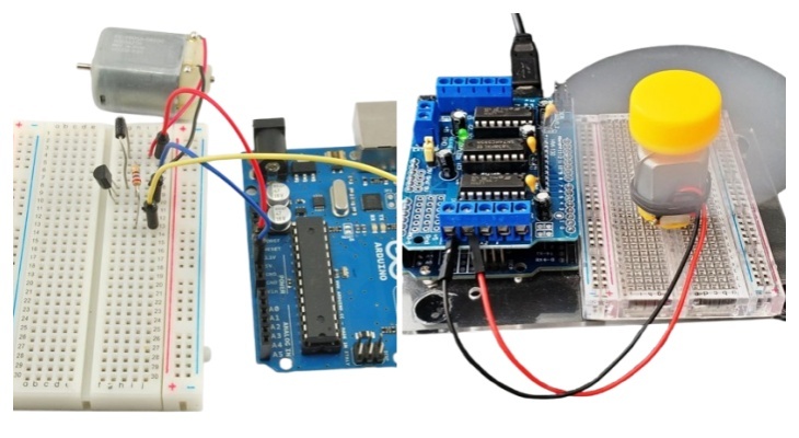 130 size dc motor for Arduino and Microcontroller Projects