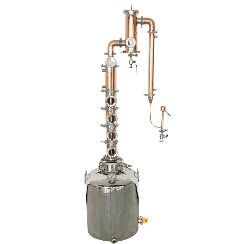 GHO 100L Vodka Alcohol Distillation Equipment Made of SS304 and Red Copper Materials