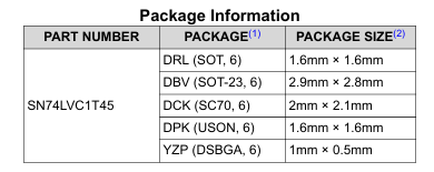 SN74LVC1T45DBVR Single-Bit Dual-Supply Voltage Level Translator with Auto Direction Control 1.65V to 5.5V High Speed Low Power Tiny Package and 32mA