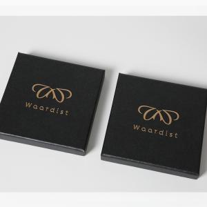 China Custom Lid And Base Black Paper Gift Box Packaging Logo Printed For Silver Jewelry wholesale