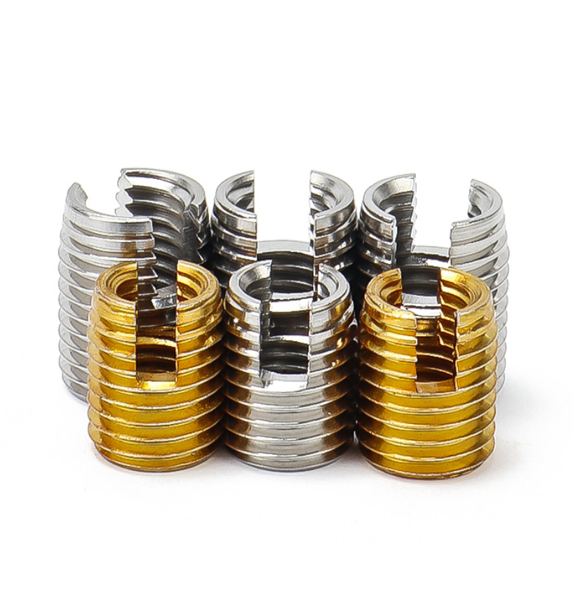 Customized Type 302 Slotted Stainless Steel M2 M3 M4 M5 M6 M24 Thread Repair Insert Slotted Self Tapping Screw Sleeve