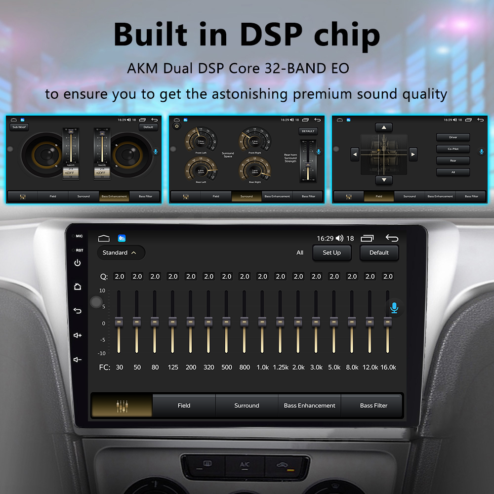 Android 12 CarPlay 9/10/13'' QLED Screen 2DIN Car Radio for Universal Car Fitment