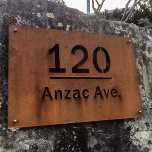 China Square Plaques Corten Steel House Number Signs Plaques wholesale