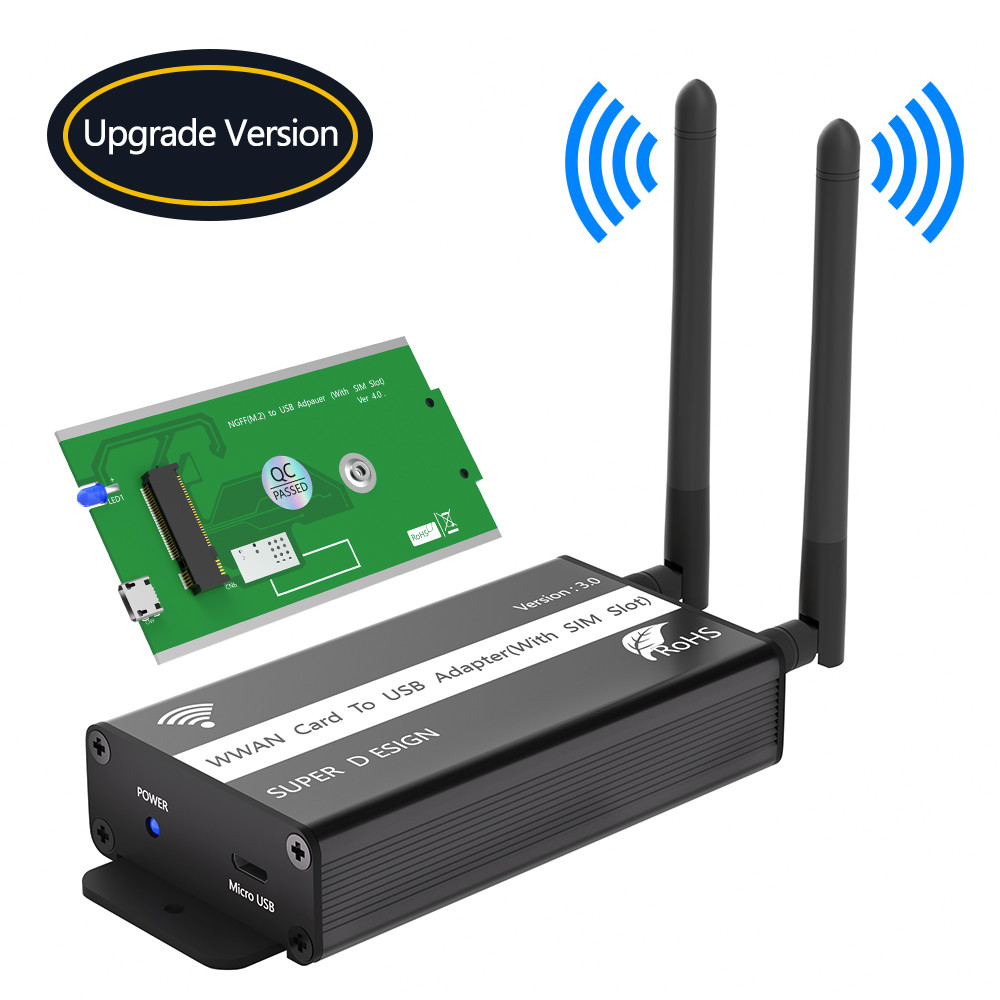 NGFF(M.2) B-key Module To USB Adapter With SIM Card Slot For WWAN/LTE/4G Module Wireless Network Card Adapter