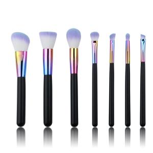 China Rainbow Ferrule Makeup Brush Set Magical Party Series Flawless Look wholesale