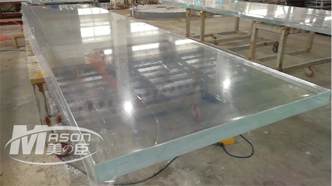 11300x2250mm Transparent 30-100mm Thick Acrylic Sheet For Aquarium Wall