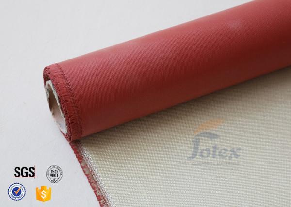 800℃ One Side Red Silicone Coated High Silica Glass Fiber 0.8MM 700GSM High