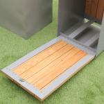 316 Stainless Steel Outdoor Wooden Trash Can