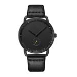 RHOS Quartz Stainless Steel Watches 316L Steel Case Leather Strap