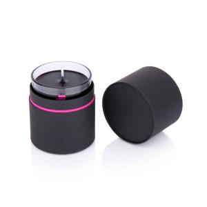 China Customized Black Round Candle Boxes Matte Lamination UV Printing wholesale