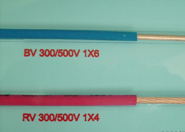 Blue Red Electric Building Wire Copper Conductor PVC Insulation 300/500V 300