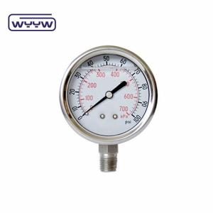 China Dual Scale Stainless Steel Pressure Gauge Shock Resistant 100mm Size wholesale