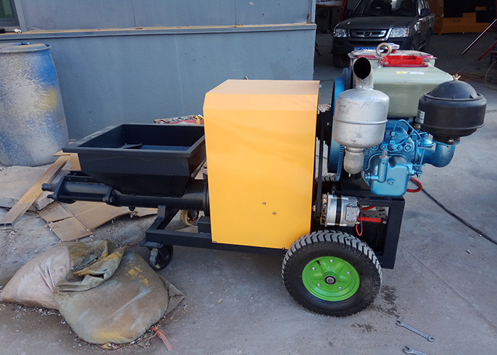 Diesel Mortar Spraying Machine / Cement Plaster Spray Machine With Wide Application