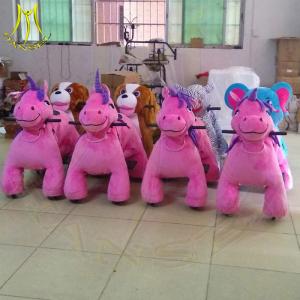 China Hansel amusement park rides kids stuffed electric ride on animals wholesale