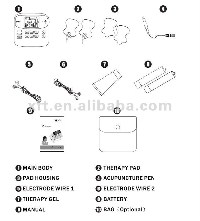 Hot sale digital TENS massager with acupuncture pen