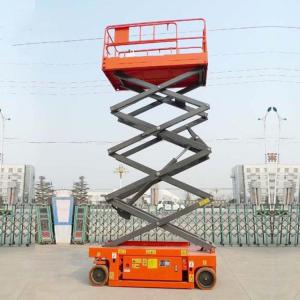 China Manganese Steel Upright Mobile Hydraulic Scissor Lifting Platform CE Certification wholesale