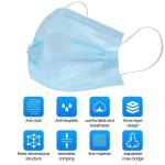 3 Ply Disposable Respirator Mask Breathable Skin Friendly Earloop Procedure