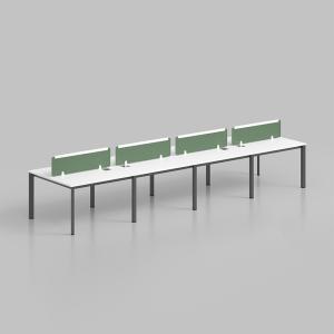 China Modern Wooden Office Furniture Staff Computer Table Desk For 8 People wholesale