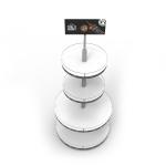 Customized Round Fashion Style Wine Display Rack Sparkling Beverage Metal