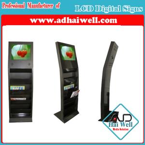 China Newspaper Metal Magazine Display Stand with Sumsung LCD Advertising Screen wholesale