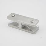 Stainless steel Glass connector 180 degree RS2313 plus, 80X25mm, thickness 5mm,