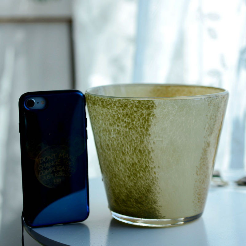 Logo Printing 15cm Custom Glass Ceramic Flowerpots