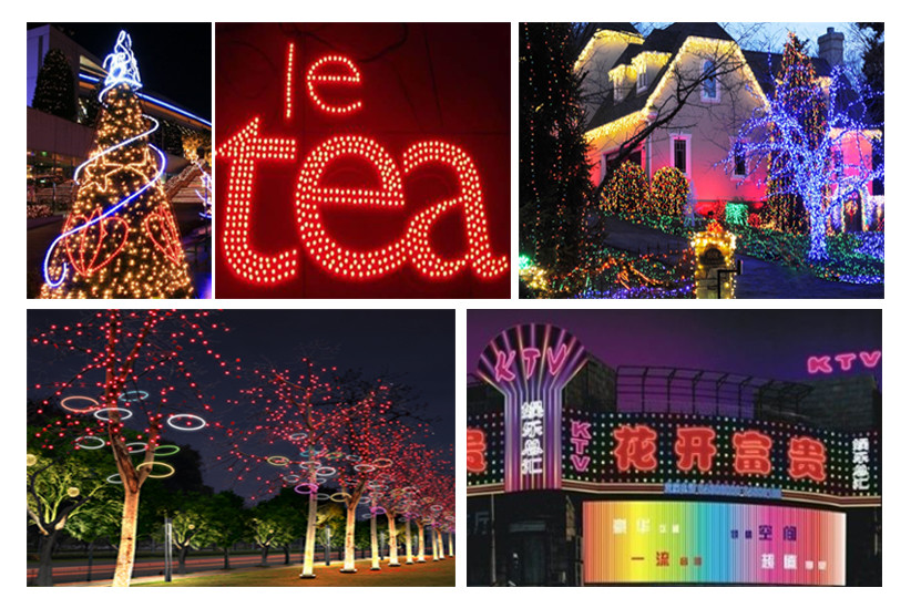 Factory Full Color Programmable DC5V WS2811 RGB Pixel Light String Waterproof IP68 9mm 12mm Led String