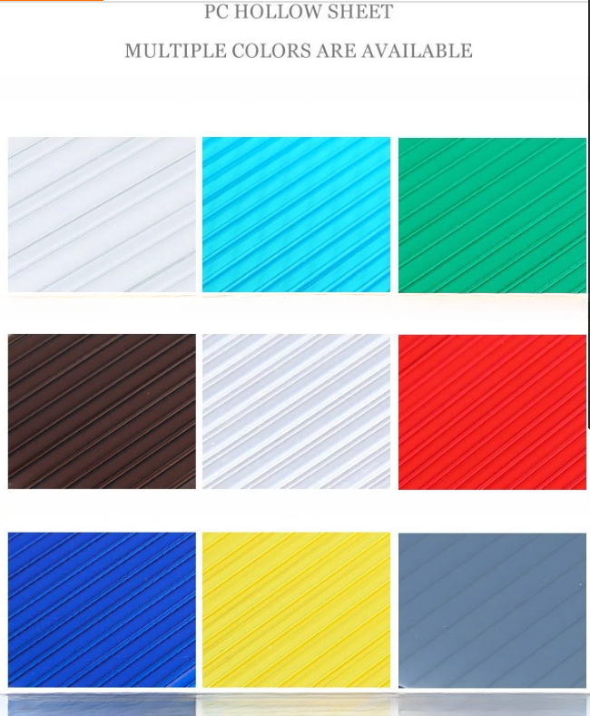 6mm-14mm Thickness PC Honeycomb Sun Panels Hollow Sheets For Roofing