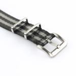 Seatbelt Nylon Velcro Watch Band , 18mm Striped Nylon Watch Band