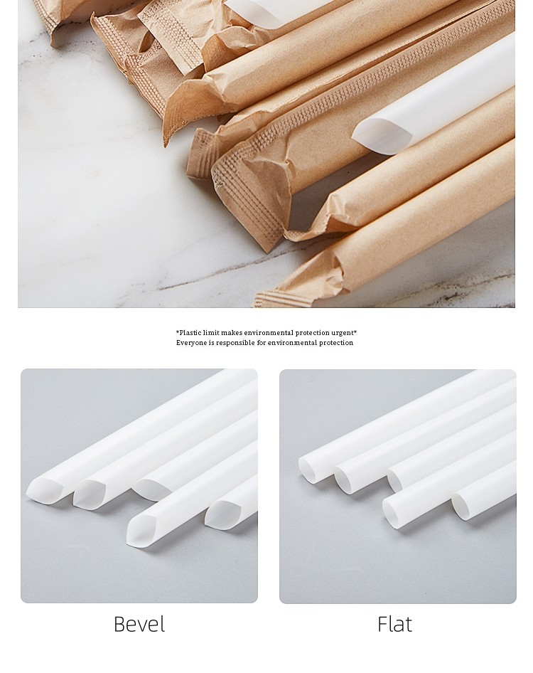 CPLA Biodegradable Straws 12*230mm High Temperature Normal Temperature