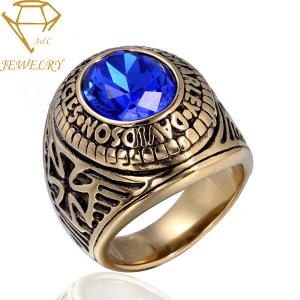 China Engraved Steel University Graduation Rings wholesale