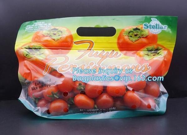 Reclosable Fresh Fruit Cucumber Packaging Bag with Air Hole, Fruit Protect Peach
