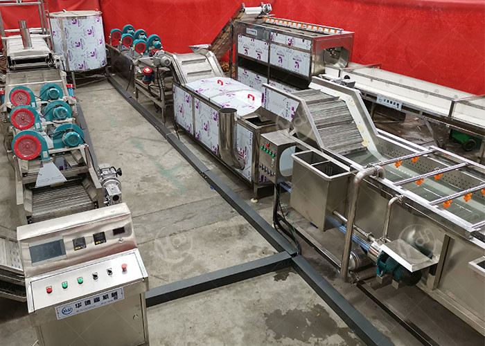 150-2000KG/H Continuous Conveyor French Fries Processing Line Small Potato Chips Making Machine