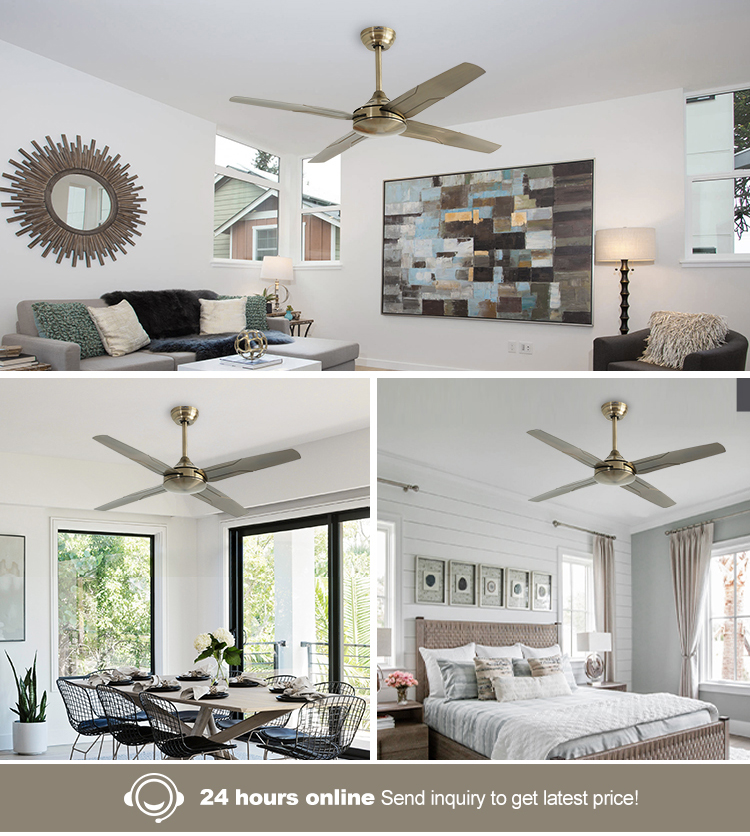 High Speed AC Pure Motor Copper Ceiling Fan with Remote Control and 4 Iron Blades