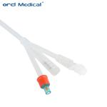 Medical Consumables Sterile Disposable 3 Way 100% Silicone Foley Catheter
