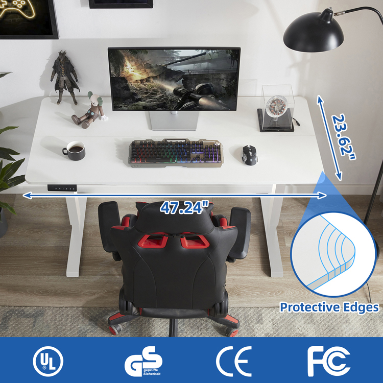 Metal Single Motor Adjustable Standing Desk Stand up Mechanism Height Modern School Desk