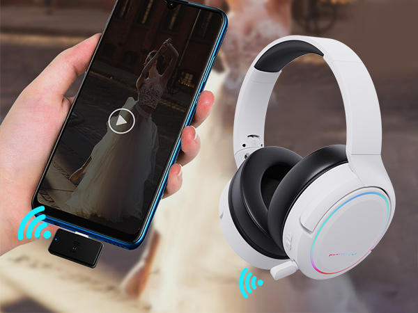 X7Pro Dual Gaming Headset Wireless 35 Hours for Nintendo Switch 2.4GHz Ultra Low Latency