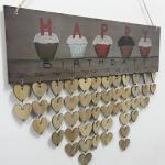 Family Birthday Calendar Board DIY Wooden Birthday Reminder Wall Hanging