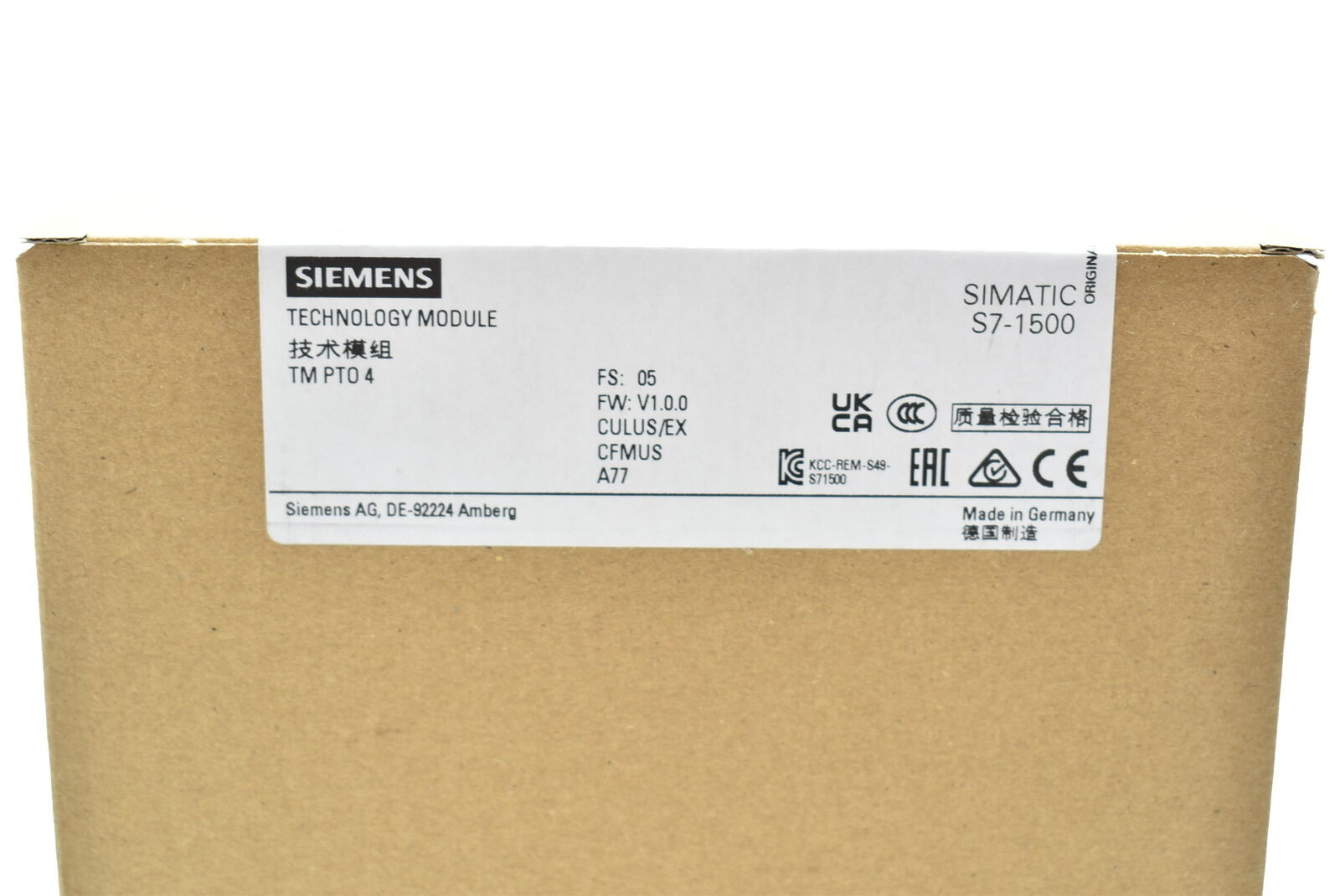 SIEMENS PLC SIMATIC S7-1500 TM PTO 4 6ES7553-1AA00-0AB0 MODULE FOR STEPPER DRIVES 4 CHANNELS