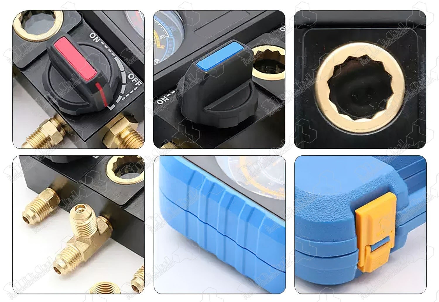 Single Manifold Refrigerant Gauge Set Commercial Refrigeration Repair Parts for R410A