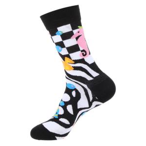 China Low MOQ Custom Creative New Designer Fashion Mens Cotton Crew Socks Manufacturer wholesale